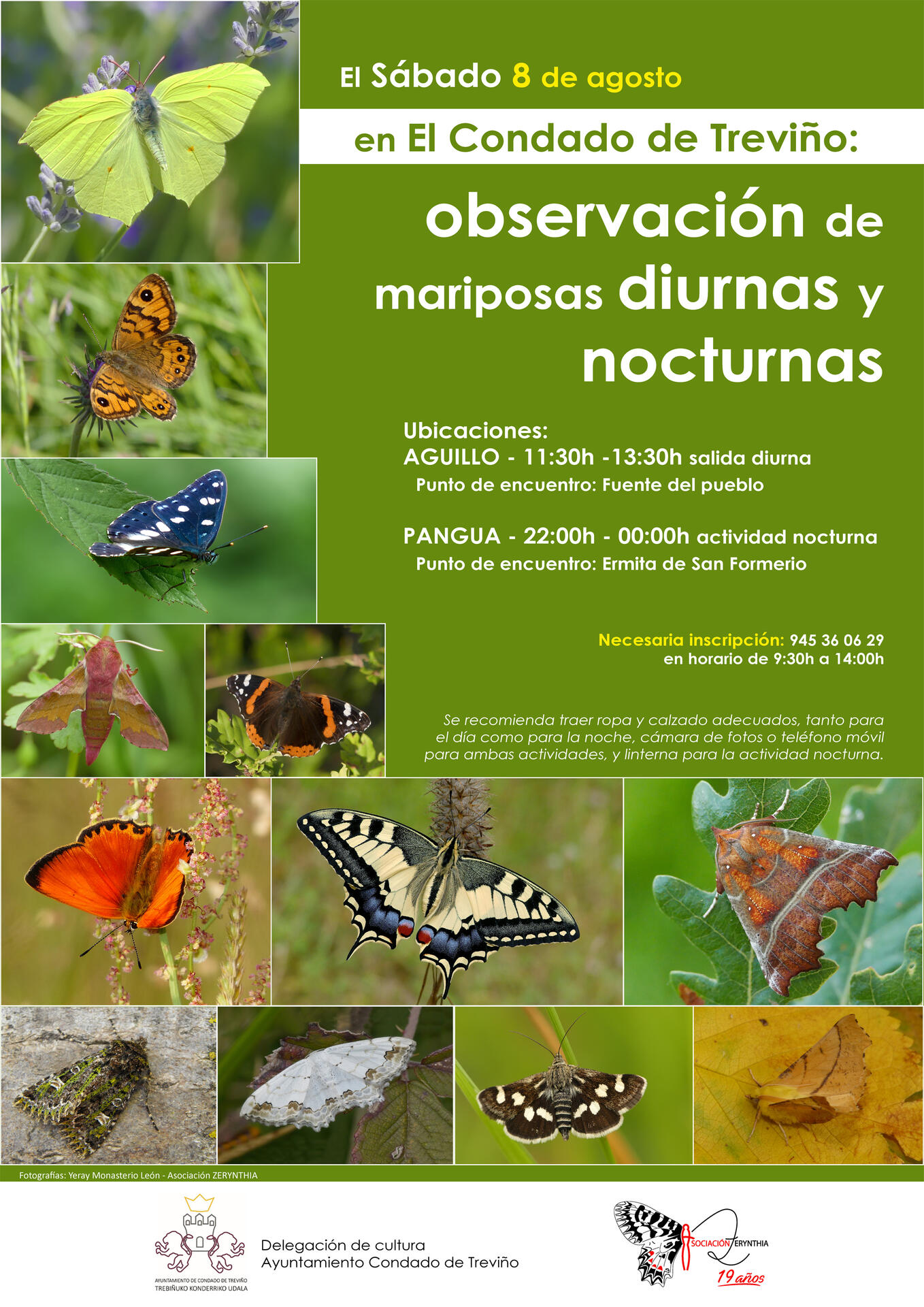Observación de mariposas diurnas y nocturnas en el Condado de Treviño/Eguneko eta gaueko tximeleten behaketa Trebiñuko Konderrian