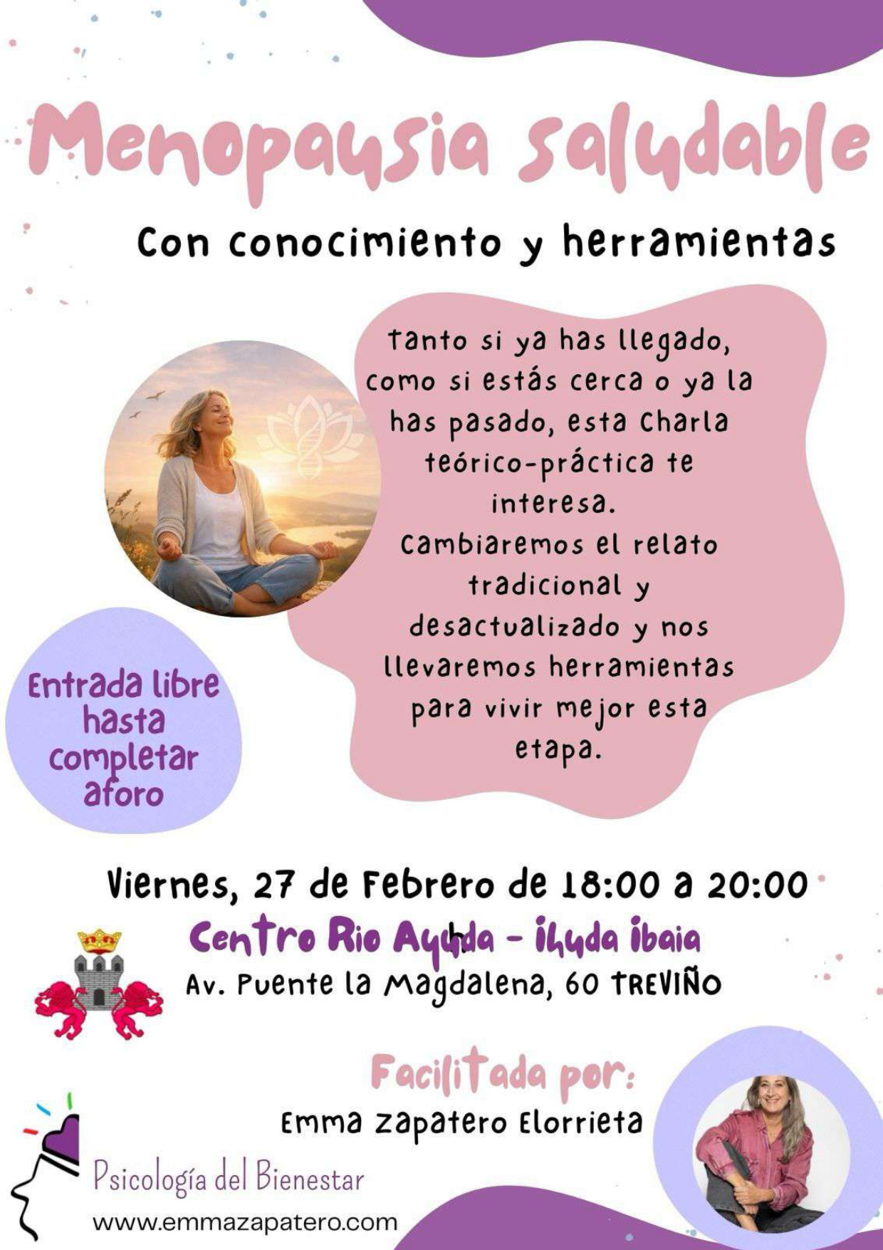 Charla "Menopausia Saludable"/"Menopausia osasungarria"-ri buruzko hitzaldia