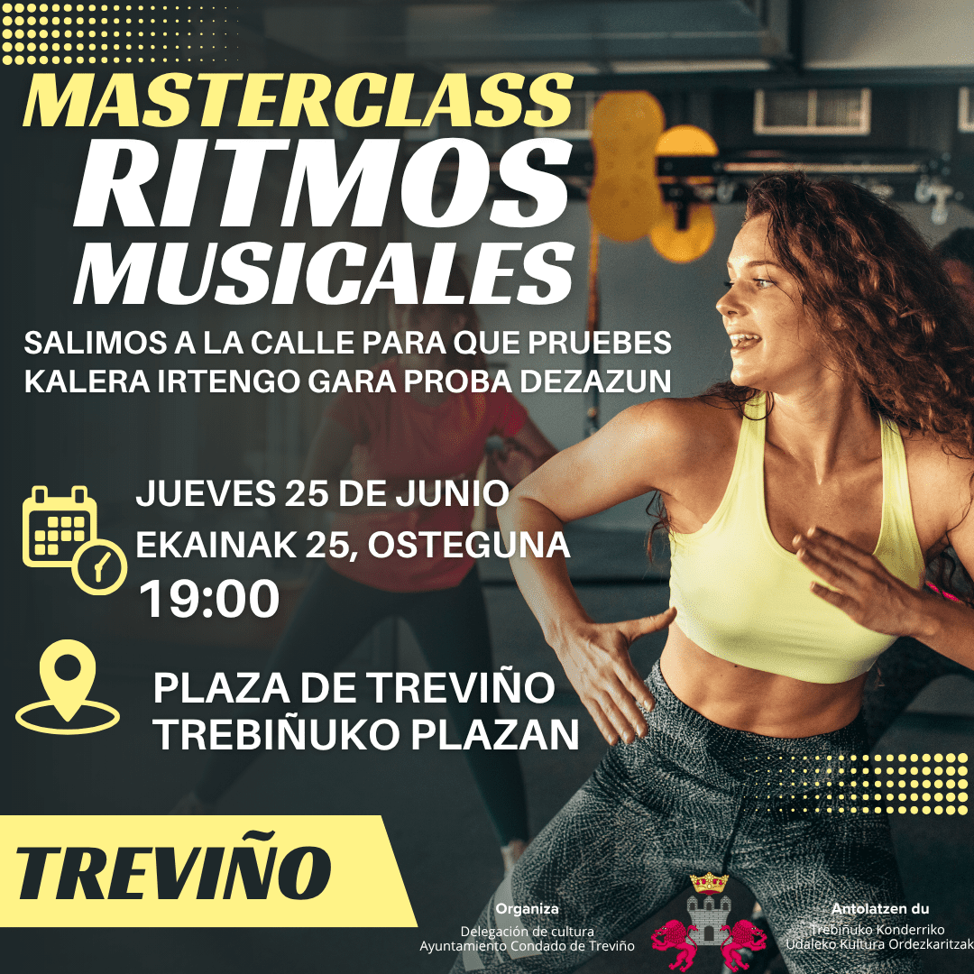 Masterclass Ritmos musicales, jueves 25 de junio 2026 / 2026ko ekainaren 25ean, osteguna, musika erritmoen masterclass