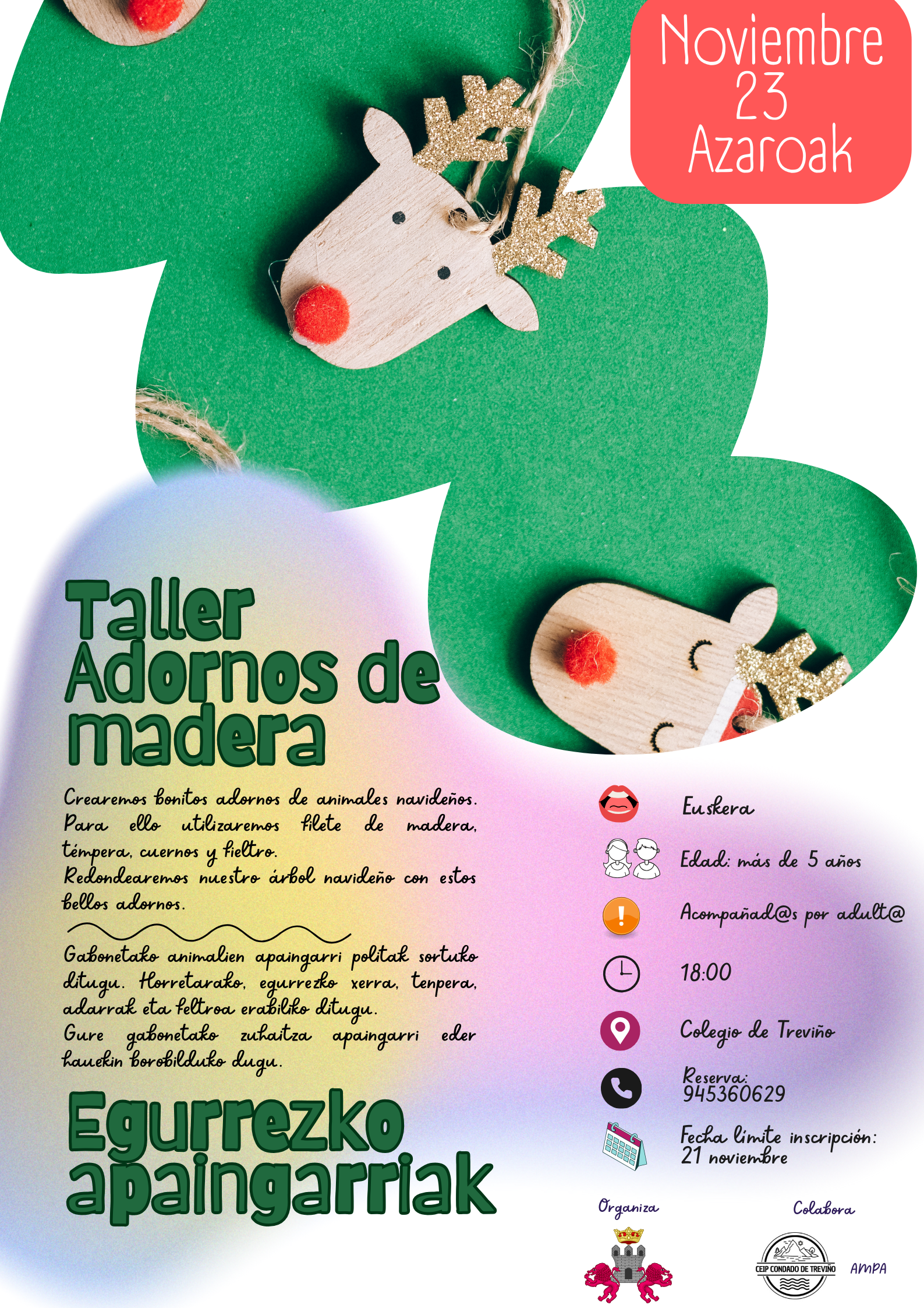 Taller adornos de madera/Egurrezko apaingarriak