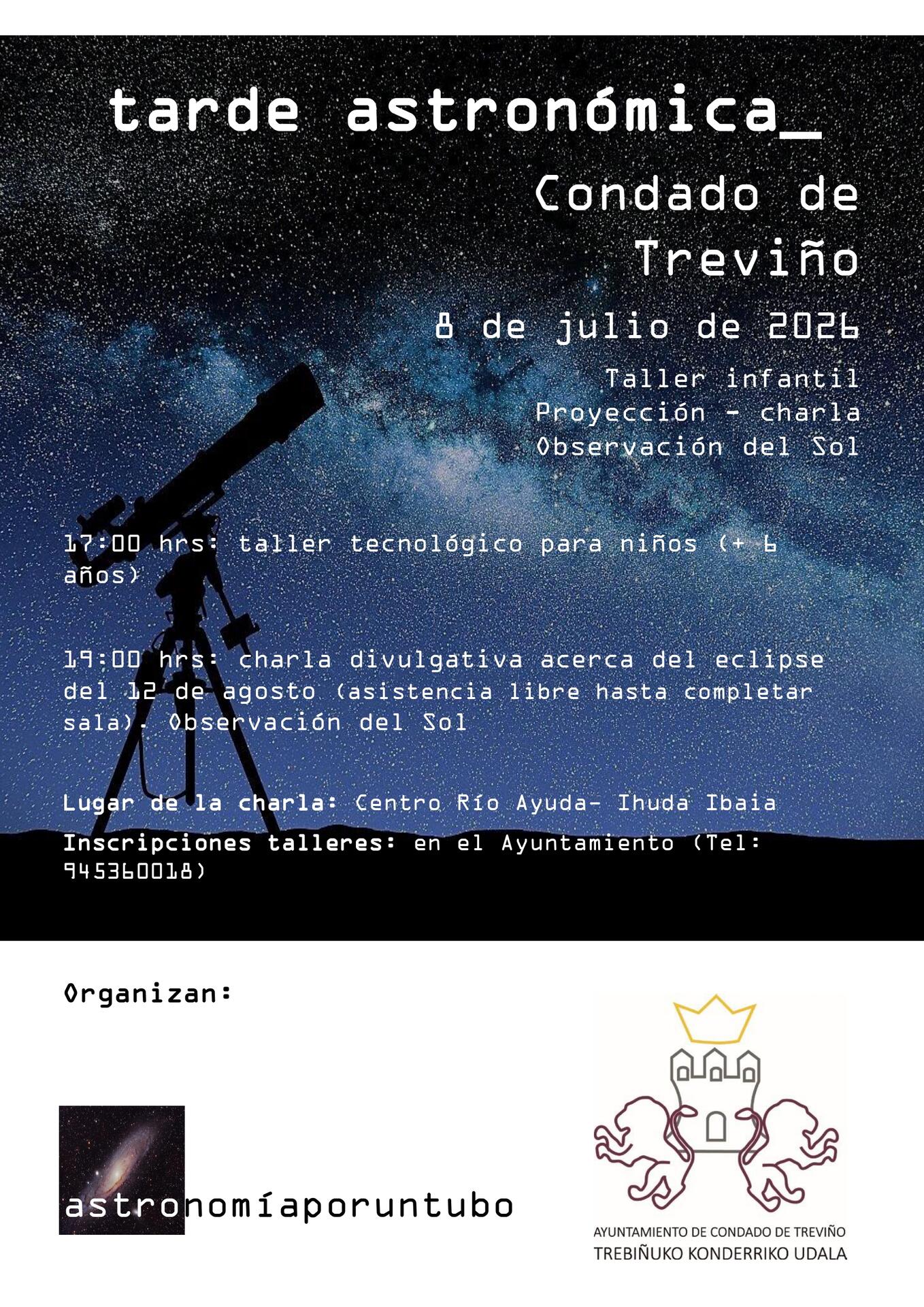 Tarde astronómica en Treviño//Arratsalde astronomikoa Trebiñun