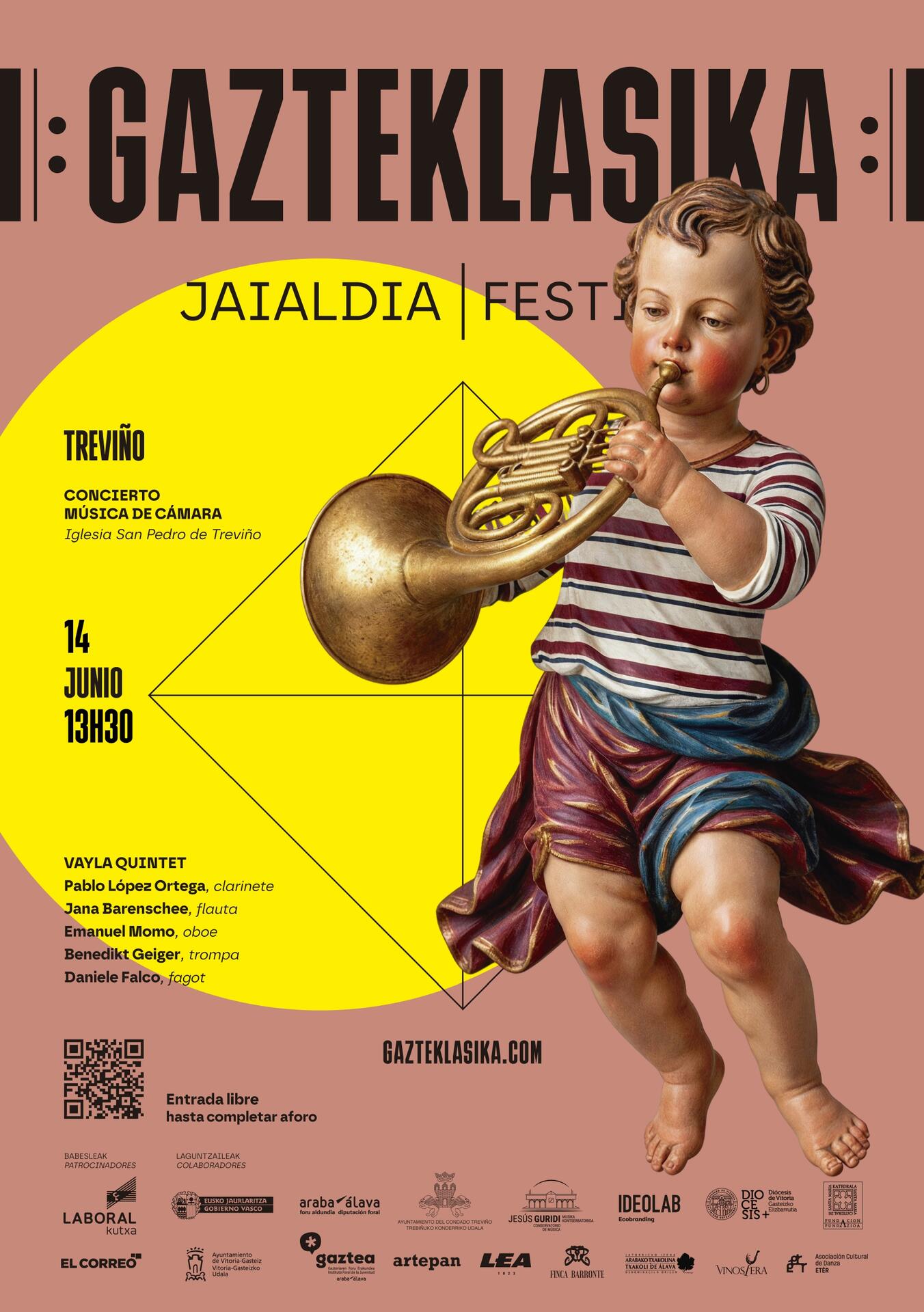 Concierto música de Cámara el domingo 14 de junio 2026 / Ganberako musika kontzertua 2026ko ekainaren 14an, igandea