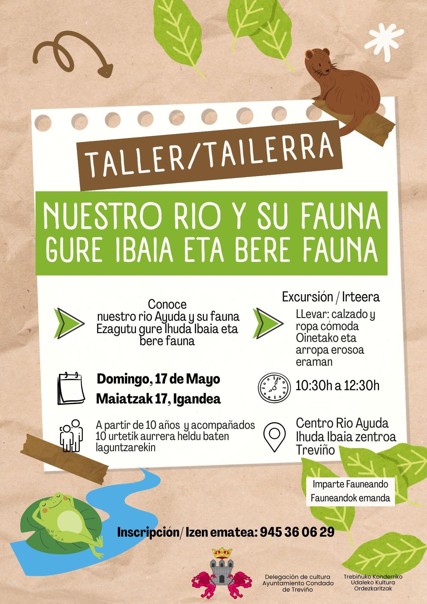 Taller "nuestro rio y su fauna" // Gure ibaia eta bere fauna tailerra